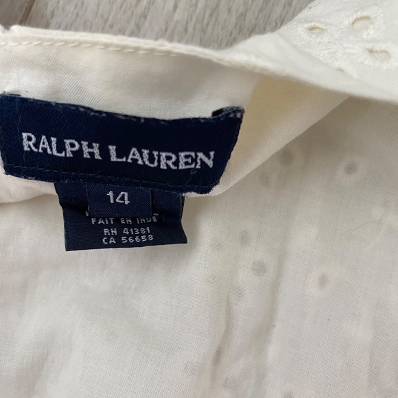 Ralph Lauren White Sleeveless Eyelet Button Back Top - Picture 11 of 15